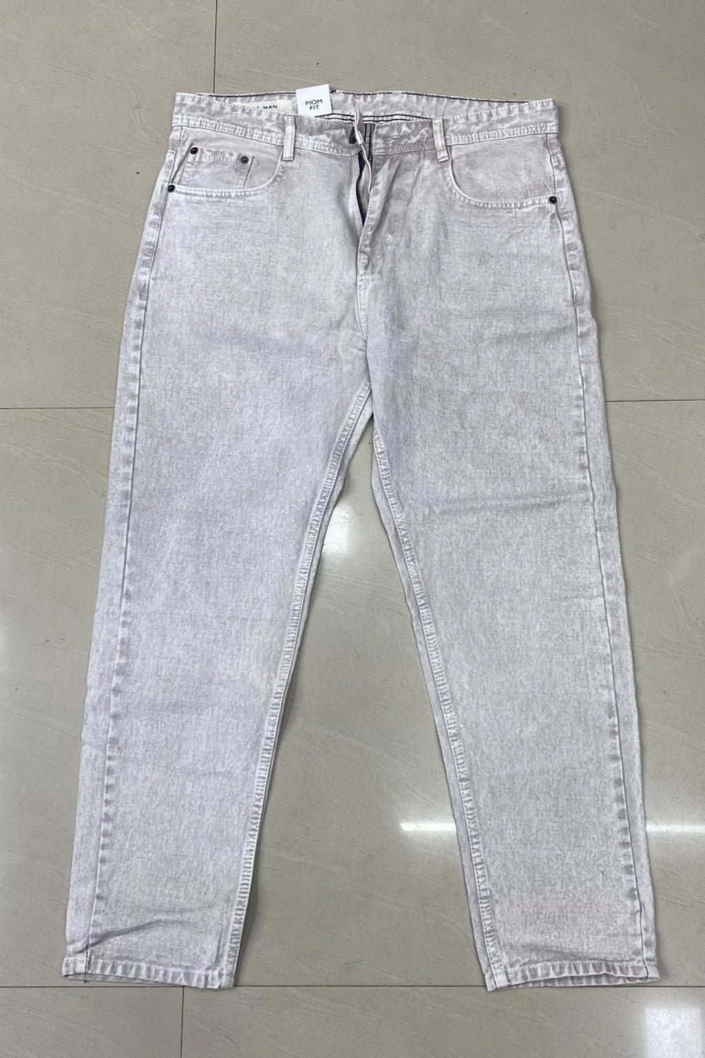 Men's mom fit relaxed denim pants in velvet grey light washed casual jeans by The Brand Spot