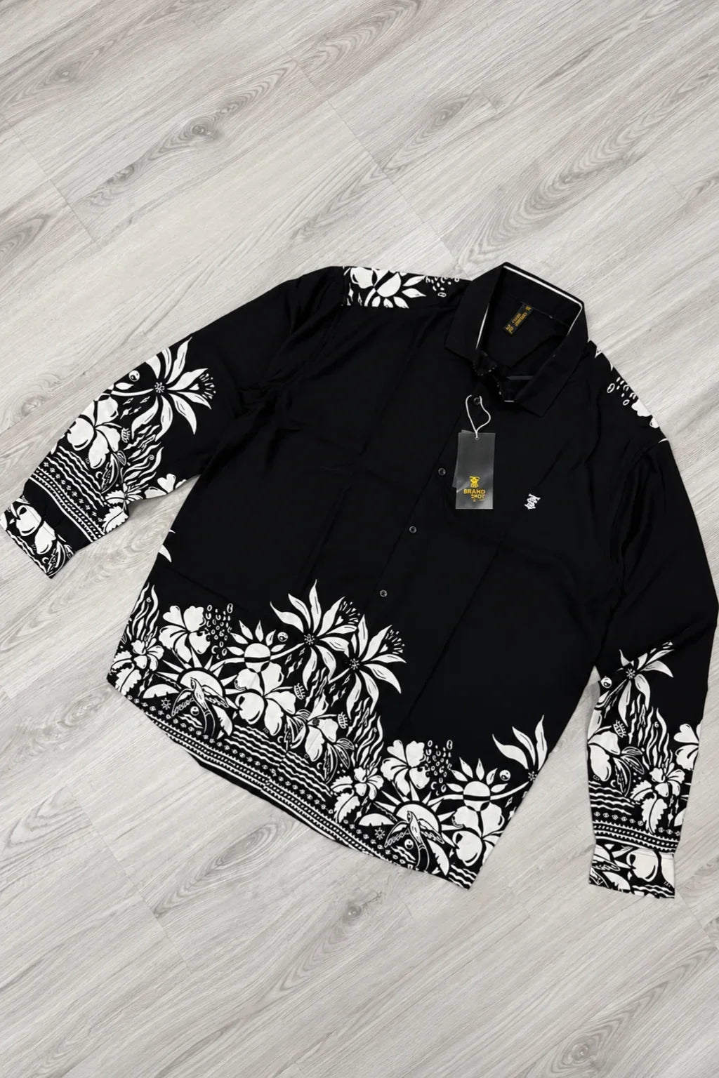 Men's Plus Size Bottom Printed Casual Shirt (2XL - 7XL) | The Brand Spot