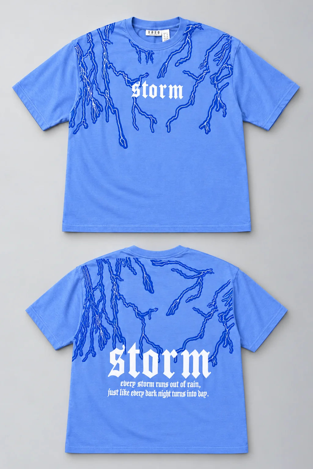 Men's Storm Graphic Printed Oversized T-Shirt (Sizes M - XL)