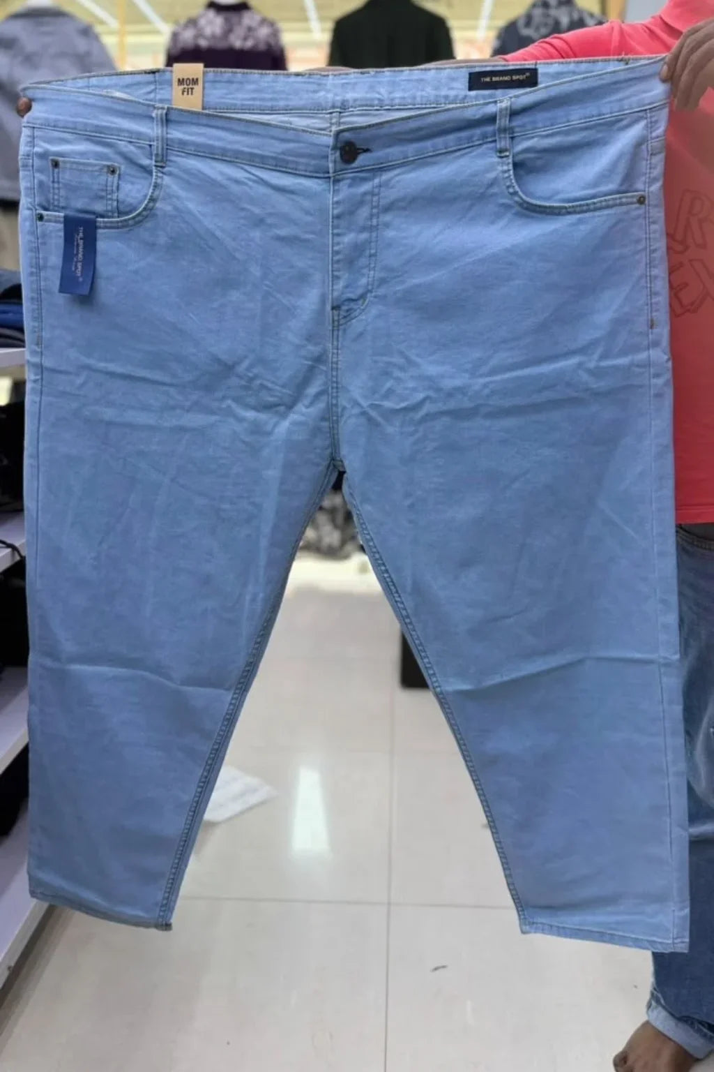 Men's Plus Size Mom Fit Stretch Jeans (Sizes 44 - 50)