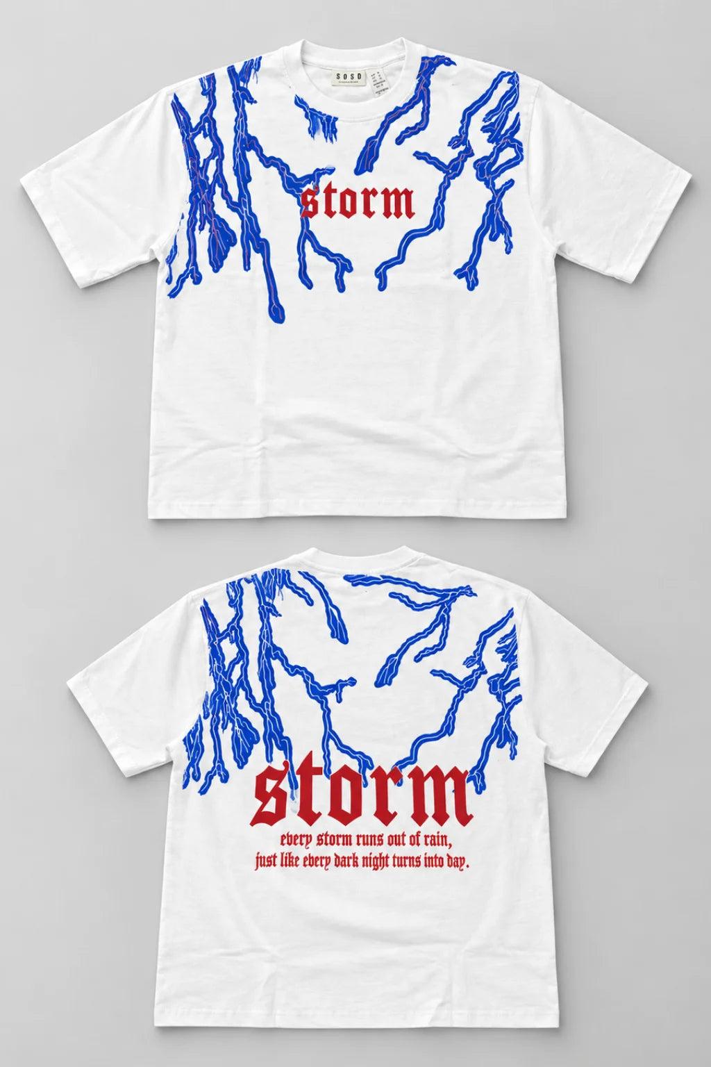 Men's Storm Graphic Printed Oversized T-Shirt (Sizes M - XL)