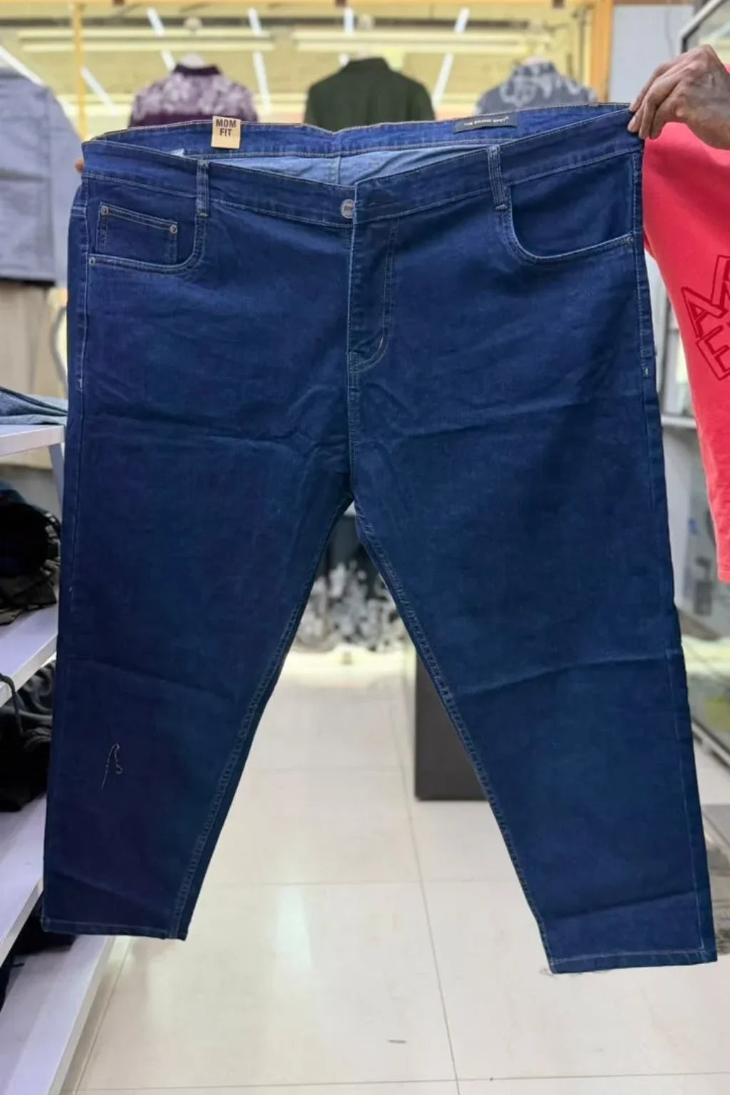 Men's Plus Size Mom Fit Stretch Jeans (Sizes 44 - 50)