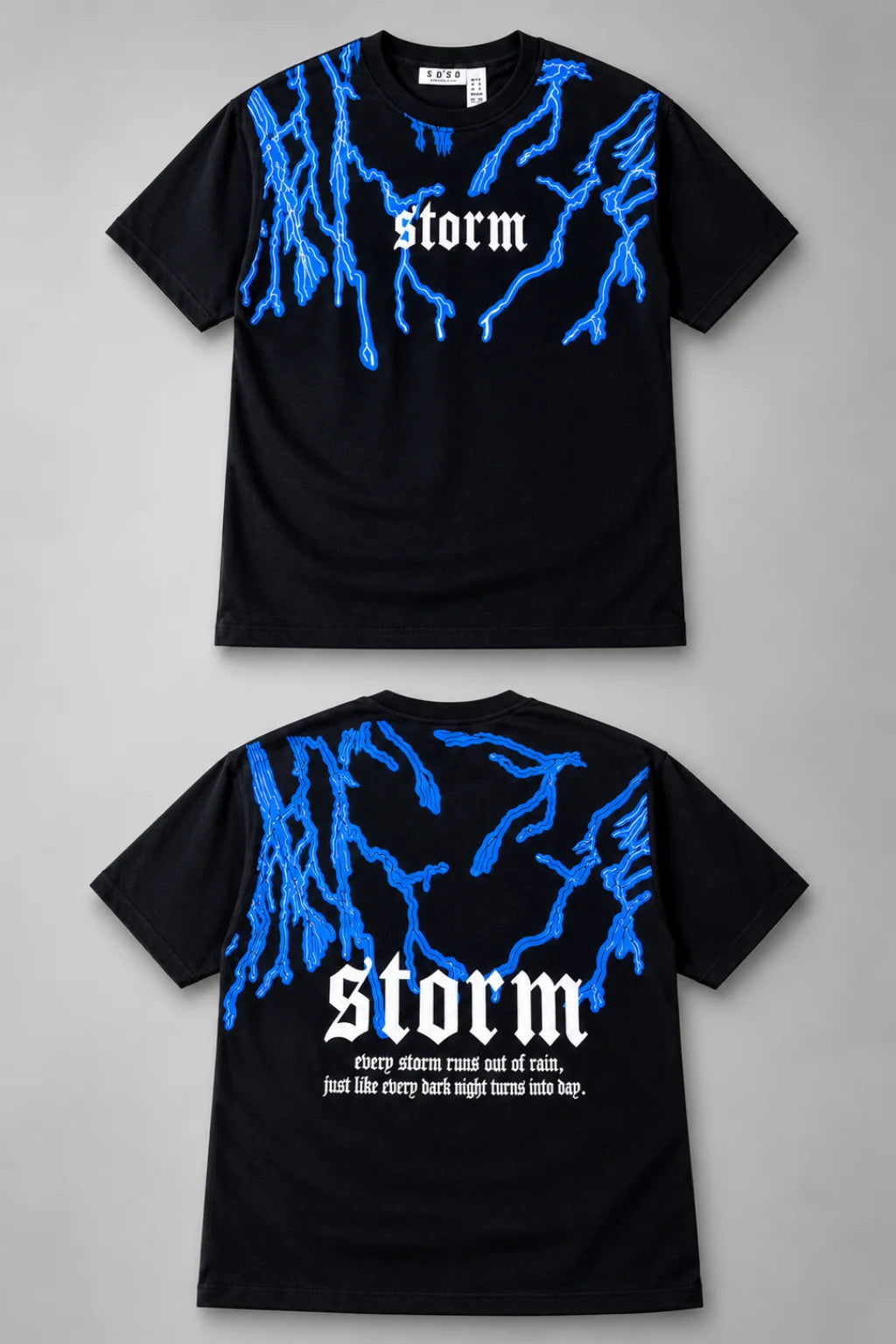Men's Storm Graphic Printed Oversized T-Shirt (Sizes M - XL)
