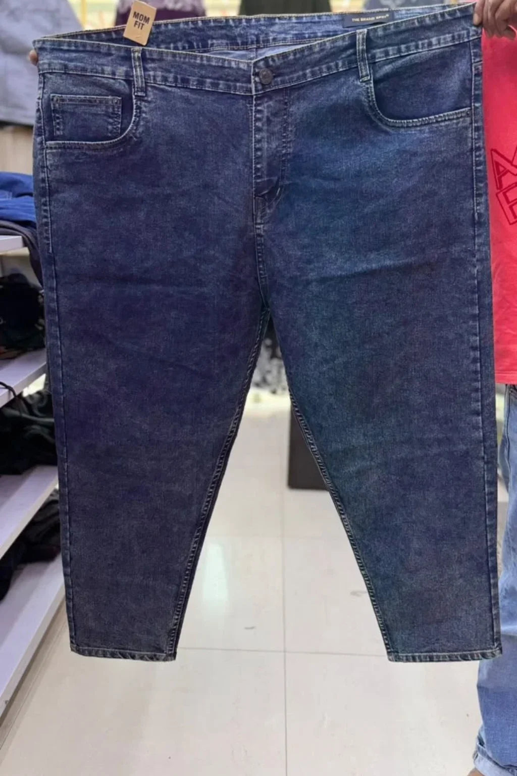 Men's Plus Size Mom Fit Stretch Jeans (Sizes 44 - 50)