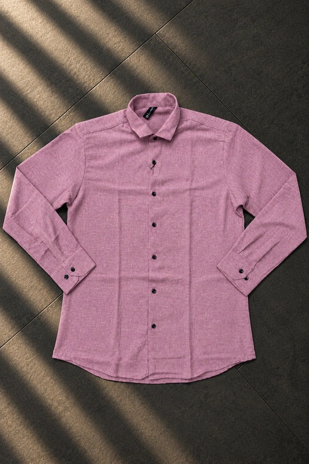 Men's korean style solid color casual shirt in soft rose dusty pink long sleeve shirt by The Brand Spot