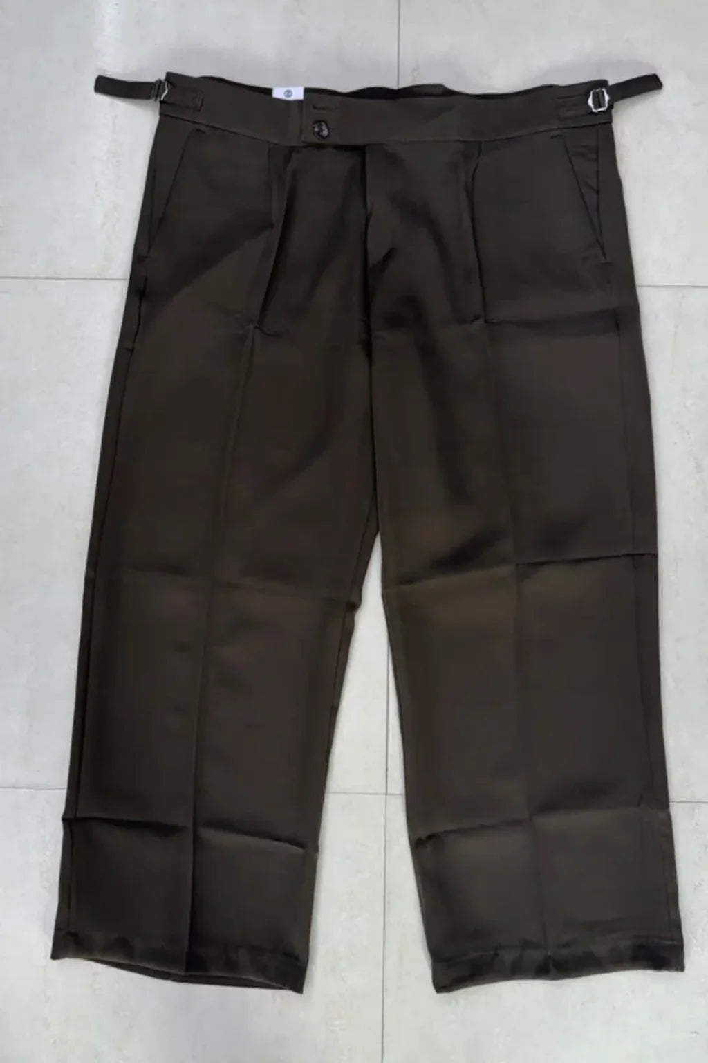 Men's Plus Size Korean Gurkha Baggy Pants in Black Olive by The Brand Spot