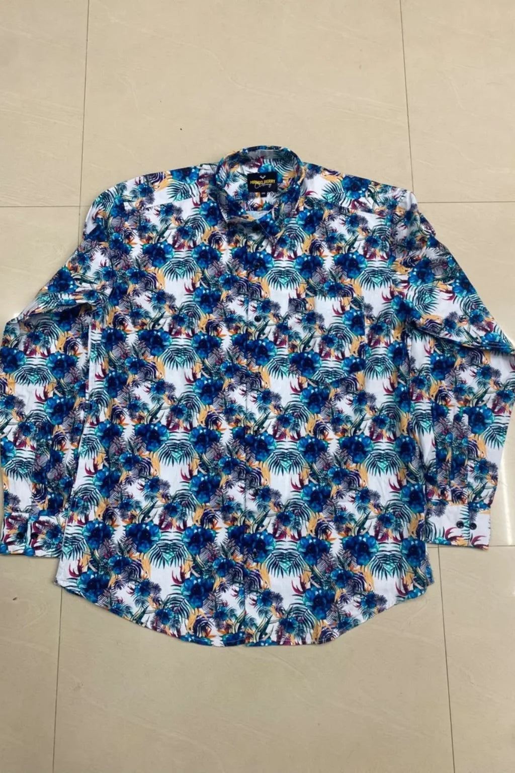 Men's Plus Size Therapy Casual Shirt in Kantor Blue by The Brand Spot