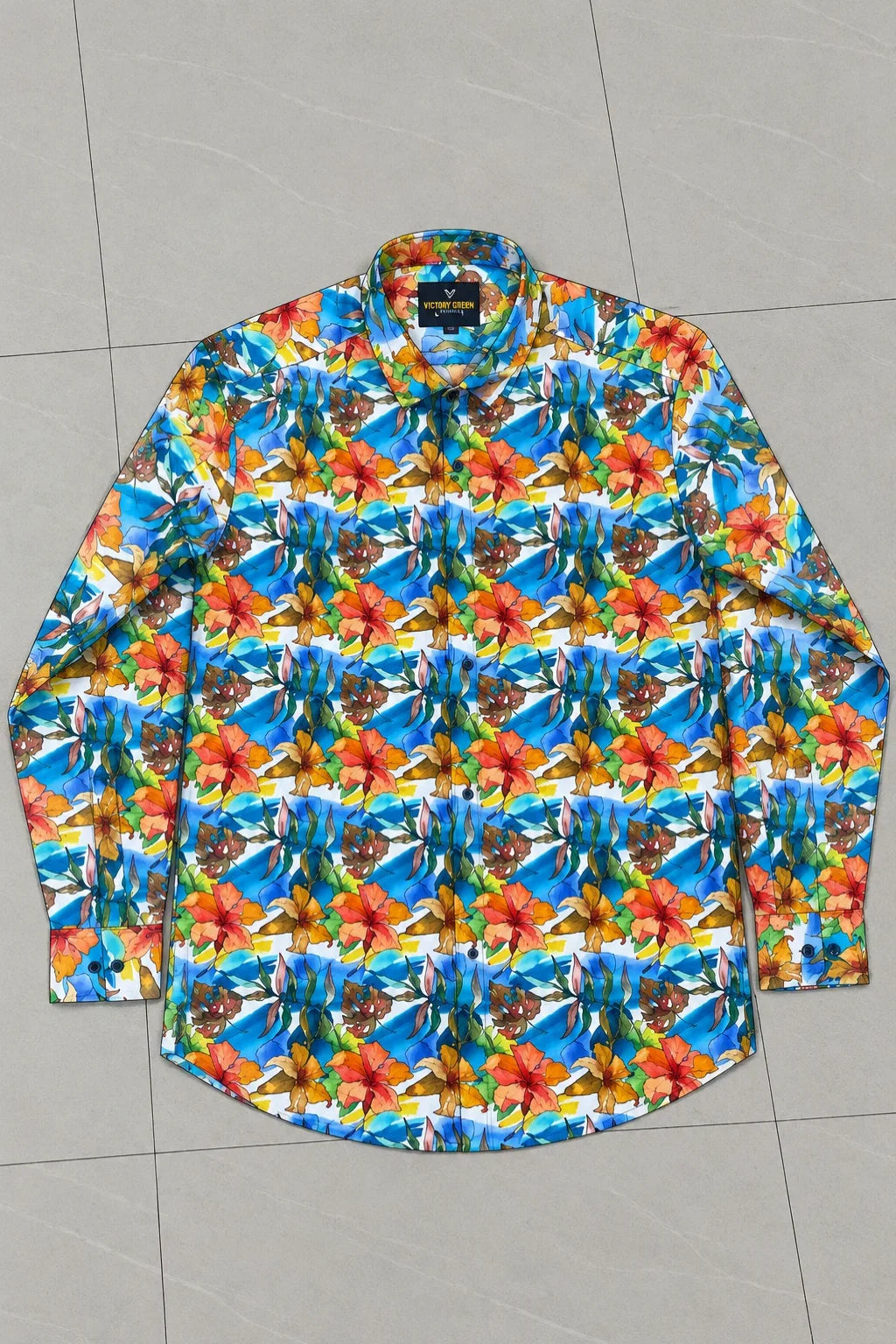 Men's Plus Size Therapy Casual Shirt in Tropical Floral by The Brand Spot
