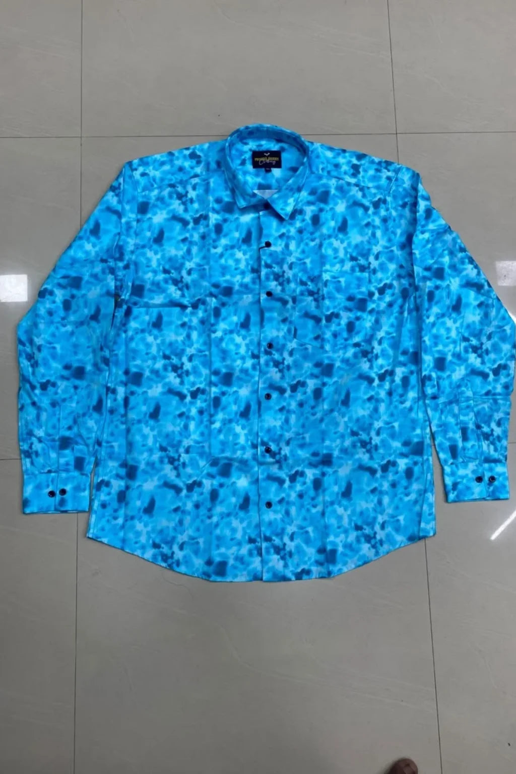 Men's Plus Size Therapy Casual Shirt in Vanadyl Blue by The Brand Spot